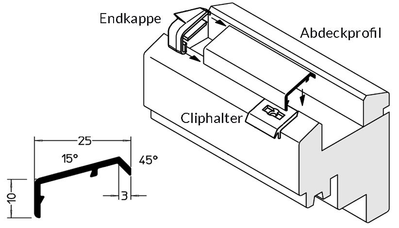 Artikelbild 1 des Artikels Endkappen FP 20   links    braun Endkappen FP 20   links    braun