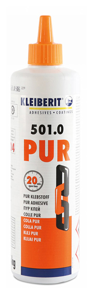 KLEIBERIT PUR-Leim 501.0 - D4 - Flasche a 0,5 Kg