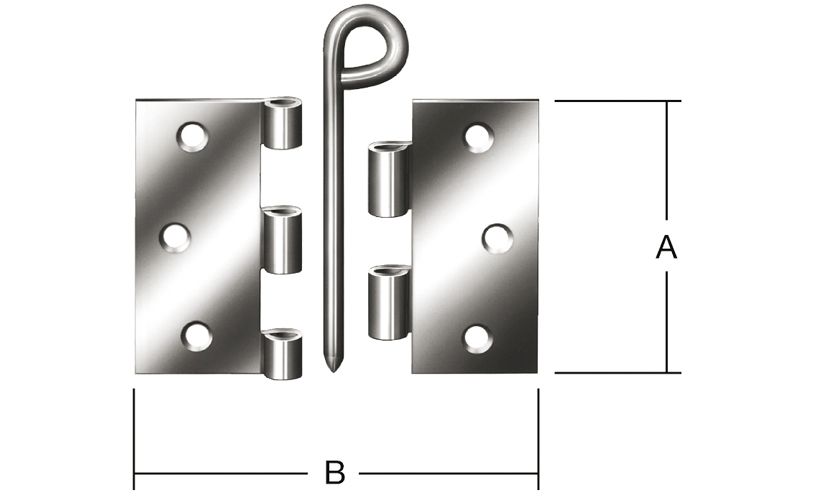 Ger.-Scharniere mit aushebbarem Ringstift 63x63mm