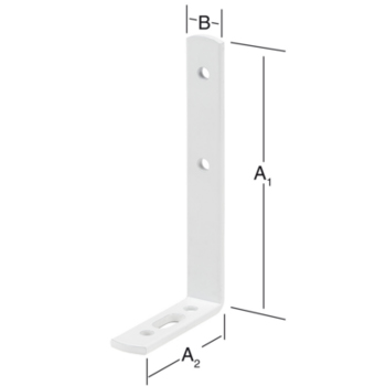 Gardinenwinkel  95x55 mm weiß