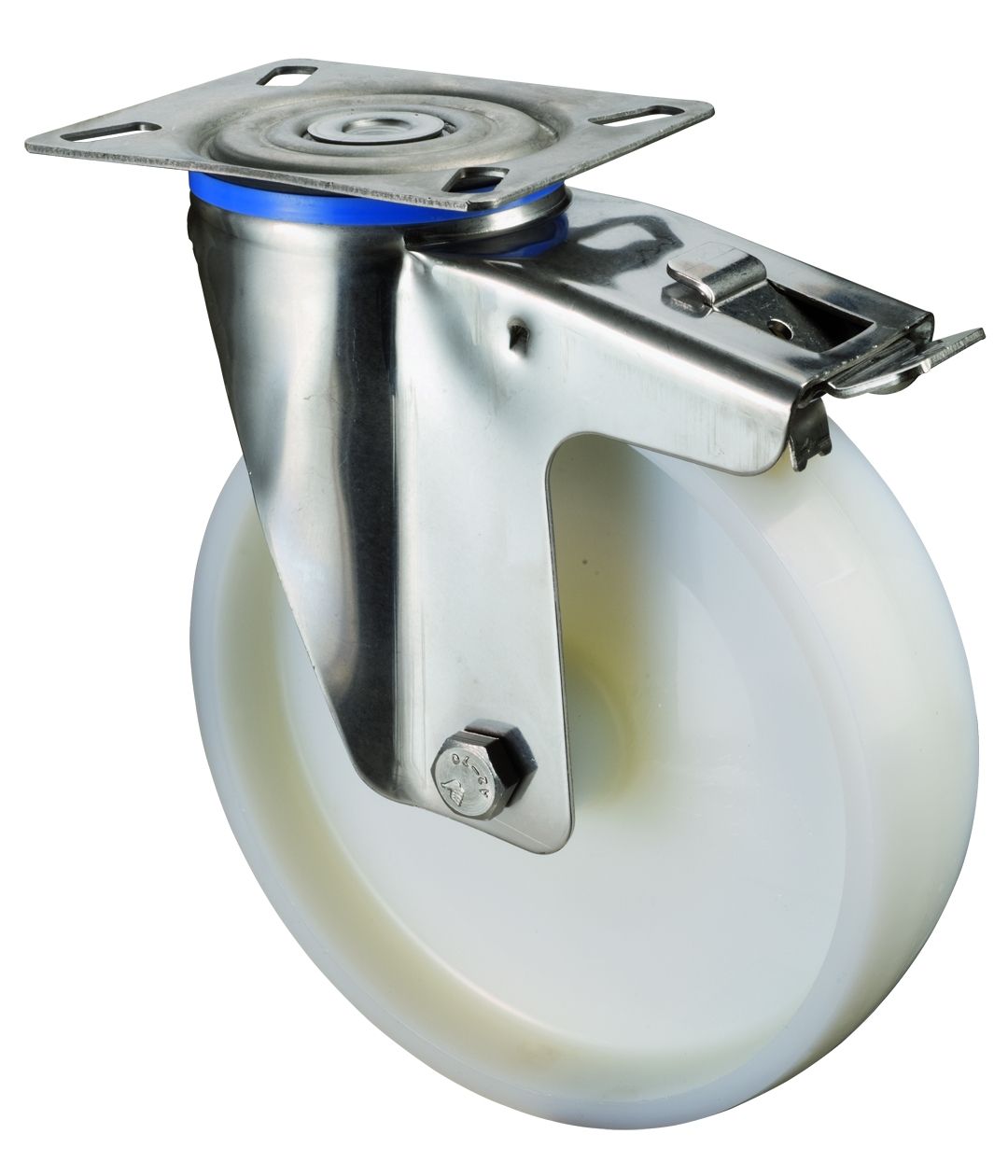 Artikelbild 1 des Artikels Lenkrolle mit Feststeller Ø100mm Kunststoff weiß Lenkrolle mit Feststeller Ø100mm Kunststoff weiß