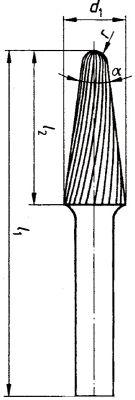 Artikelbild 2 des Artikels Pferd Frässtift HSS Rundkegelform L 1230