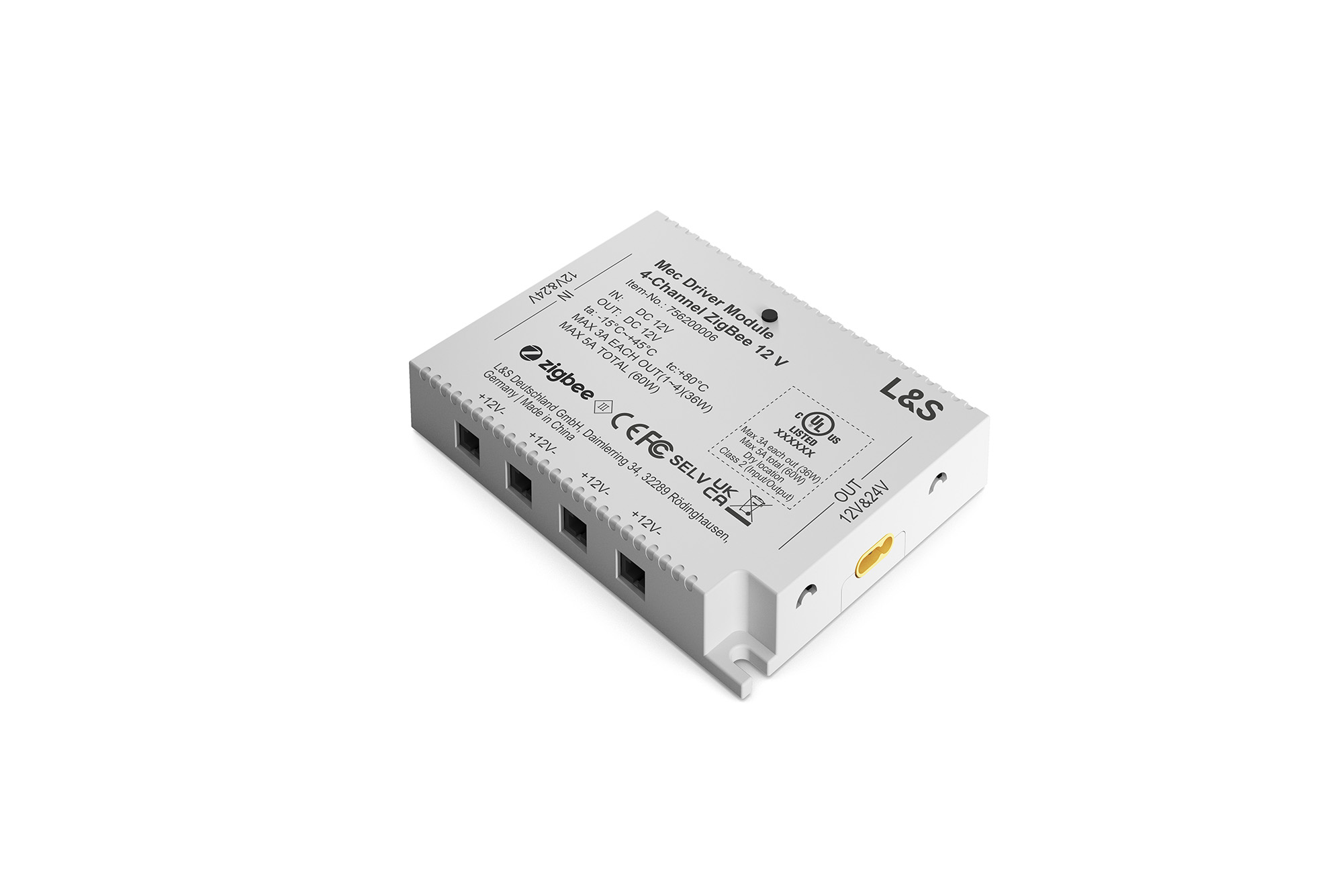 LED-Mec Driver 4-Kanal Modul, 12V, Funk/ZigBee