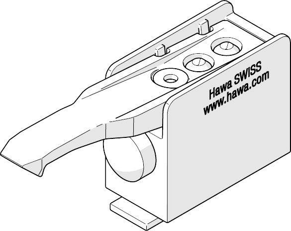 HAWA-Schienenpuffer mit einstellbarer Rück-