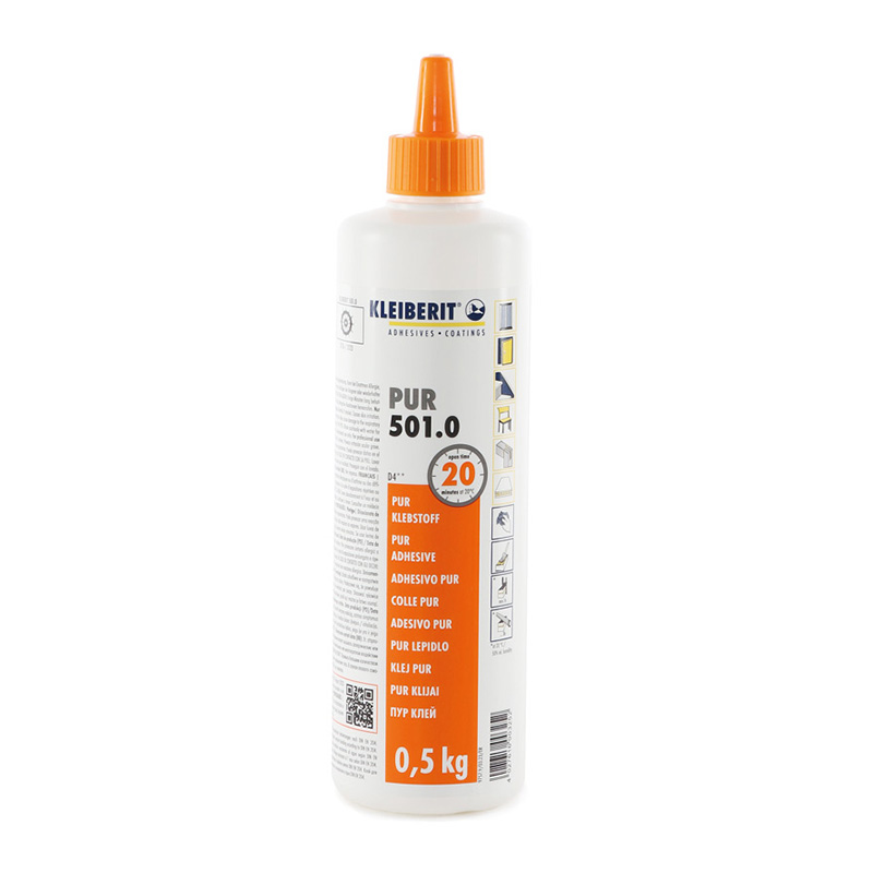 KLEIBERIT PUR-Leim 501.0 - D4 - Flasche a 0,5 Kg