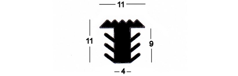 Artikelbild 1 des Artikels Antirutschprofil aus PVC Nr. 3000 schwarz Antirutschprofil aus PVC Nr. 3000 schwarz