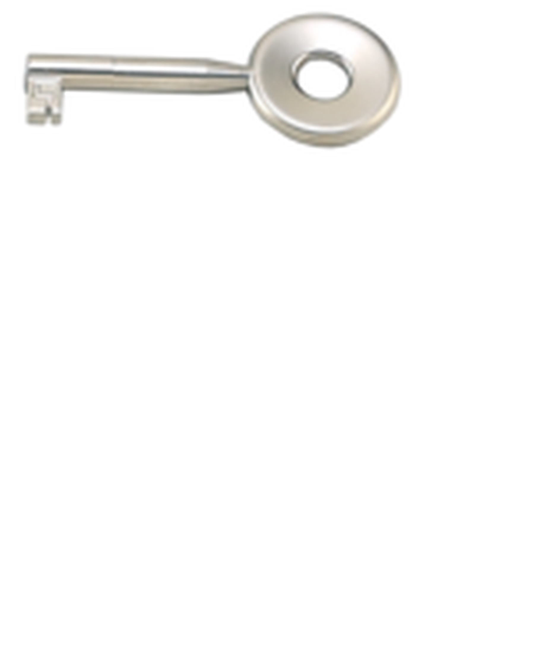 Schlüssel Typ 27, vernickelt matt, Länge 64mm