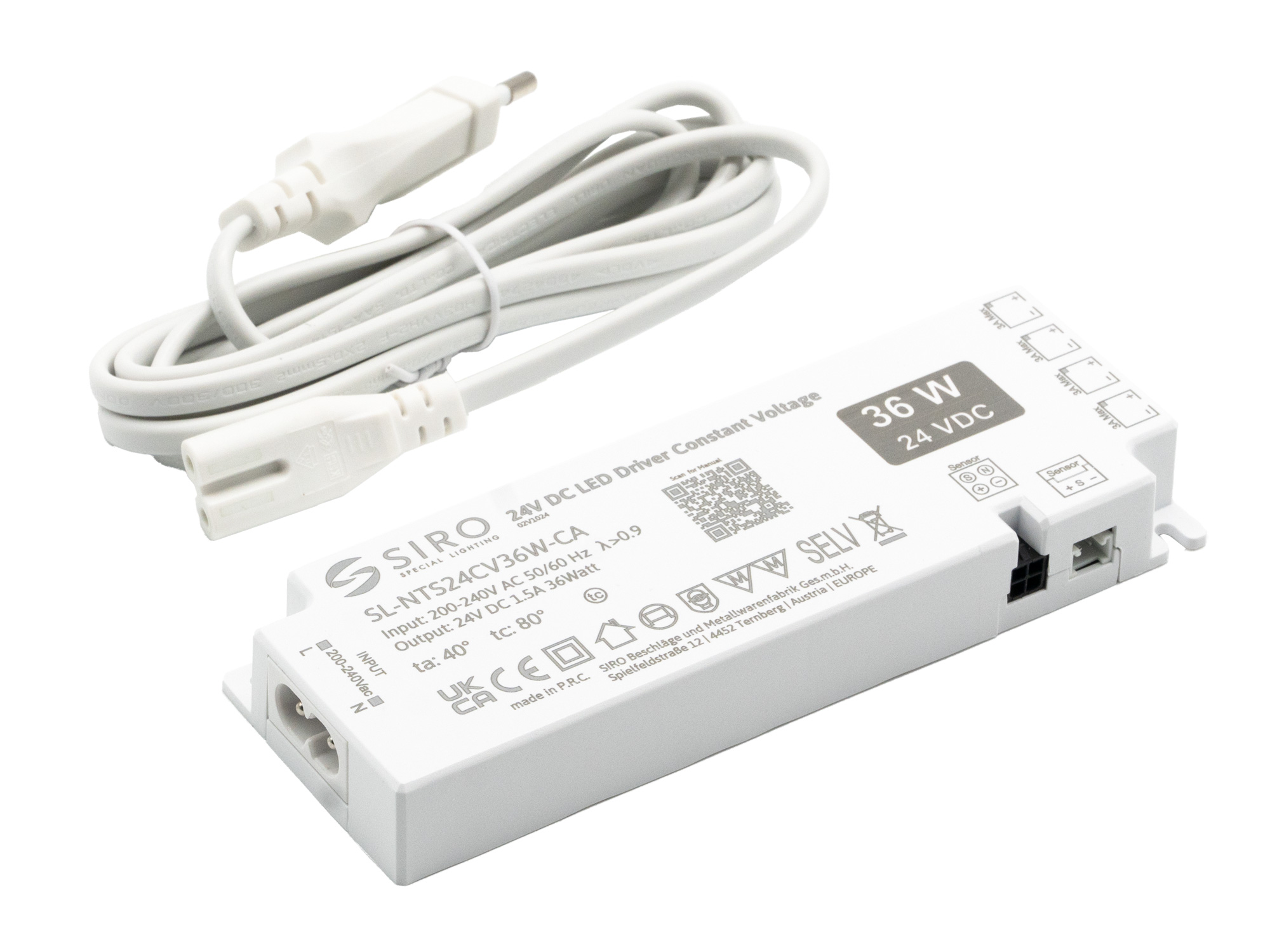 LED-Konverter 230 V, 24 V DC, 36 Watt, Anschluss
