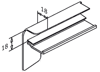 Artikelbild 1 des Artikels Alu-Bordstück B 406-AI 110 mm links   blank Alu-Bordstück B 406-AI 110 mm links   blank
