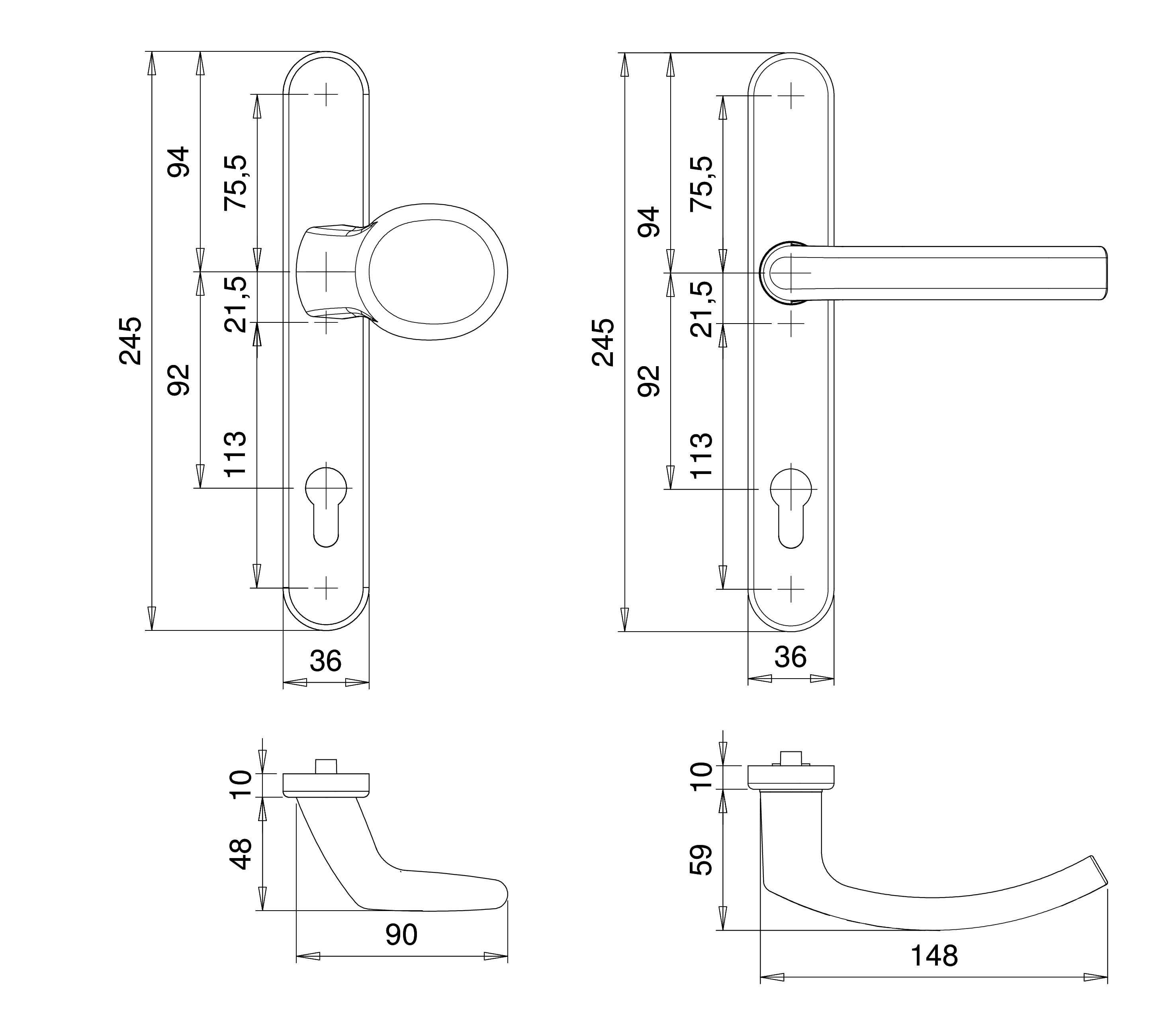 Artikelbild 2 des Artikels EDI Rahmenwechselgarn. mit Knopf 92mm PZ - F 1