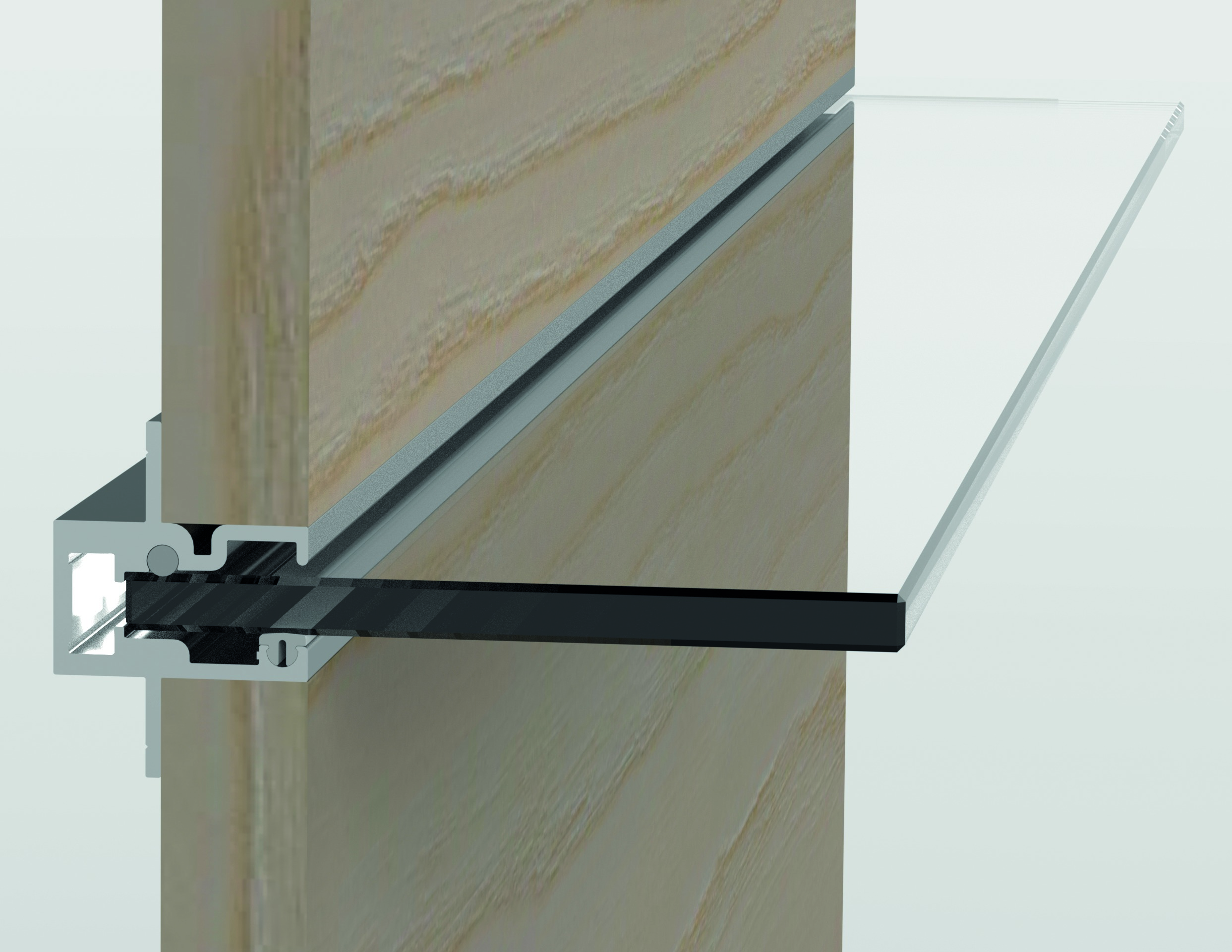 Artikelbild 1 des Artikels Glasboardprofil zum Anschrauben, für 8mm Glas, Glasboardprofil zum Anschrauben, für 8mm Glas,