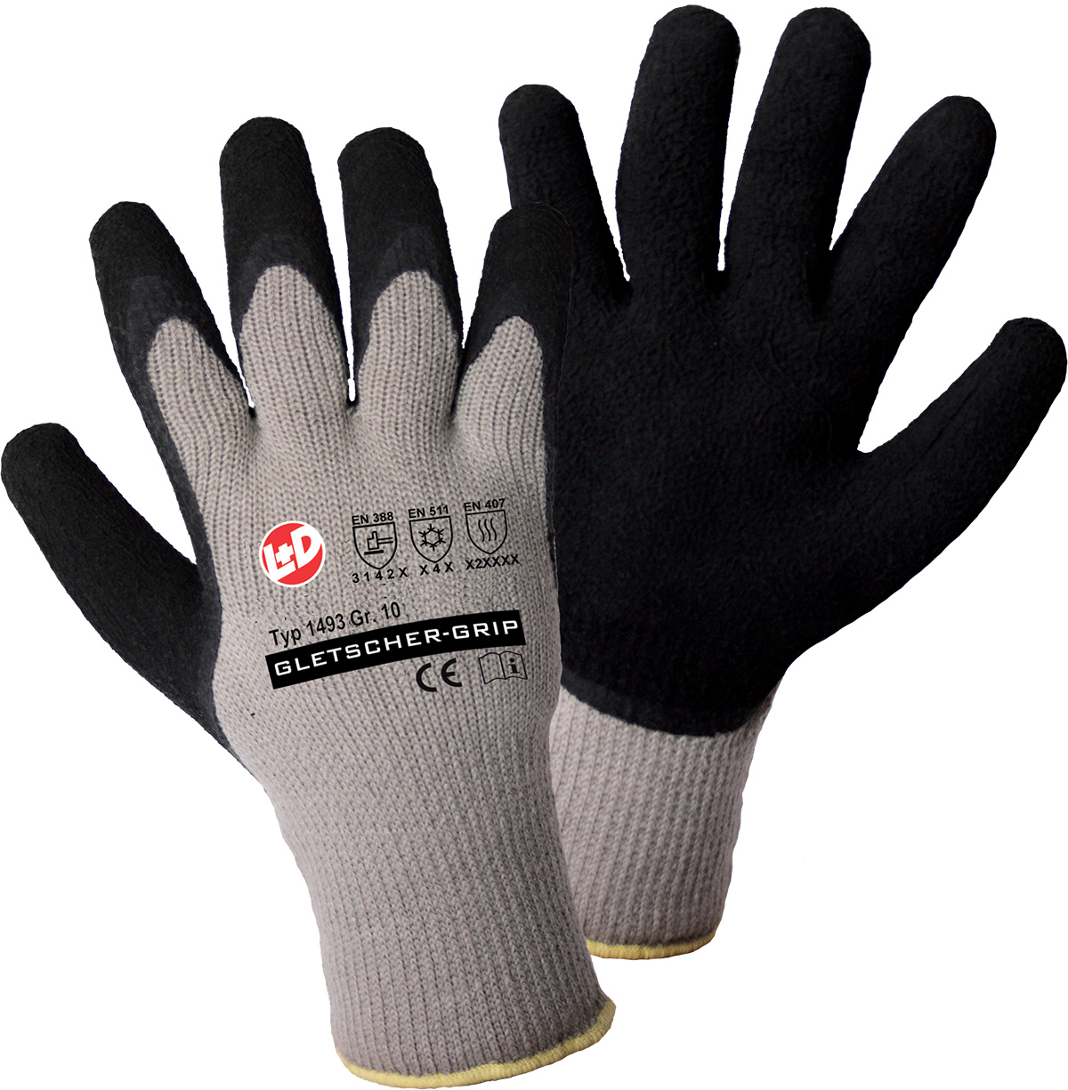 Winterstrickhandschuhe in Grau Gr. 8