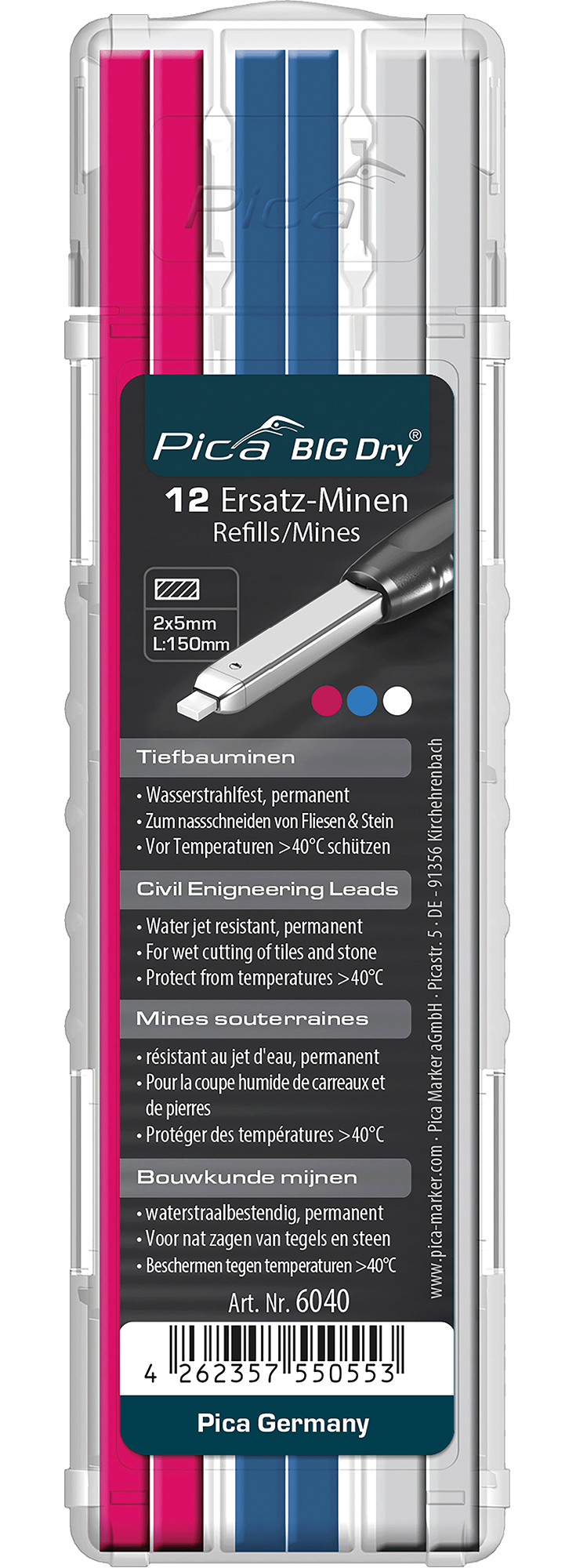 Pica Big Dry Tiefbau-Minen Color-Mix permanent
