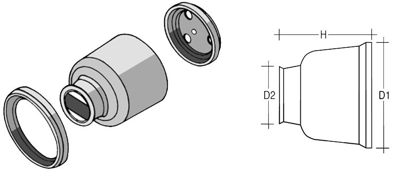 Magnet-Türfeststeller Cf 30 - 1 W für Wandmontage