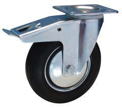 Artikelbild 4 des Artikels Lenkrolle mit Feststeller Ø100mm Gummi schwarz