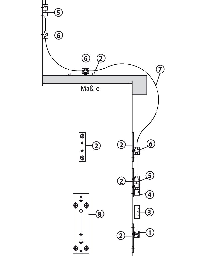 Artikelbild 2 des Artikels GEZE Dübelplatte für Handhebel, verzinkt