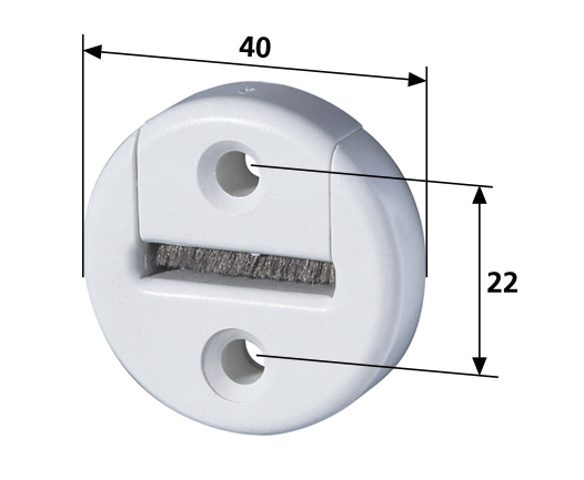 Gurtführung rund 170001 weiß mit Bürste