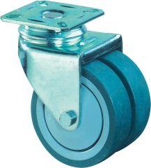 Artikelbild 2 des Artikels Apparate-Doppellenkrolle Ø50mm Gummi Bauhöhe 75mm