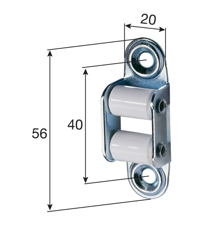 Mini Doppelleitrolle senkrecht