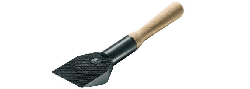 Klotzkelle Kunststoff mit Holzgriff