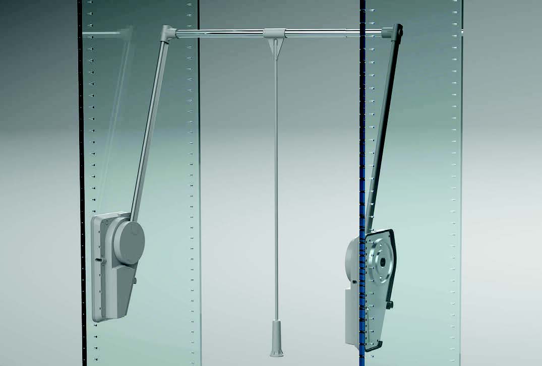 Kleiderlift -Duo Lift 20 *Lichtgrau* 750 - 1150 mm
