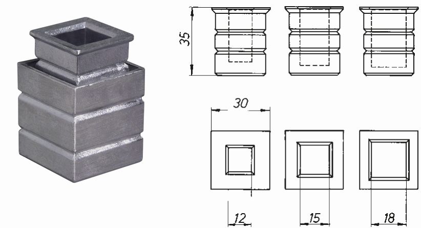 Artikelbild 1 des Artikels DENI Steinbüchse 5842 Leichtmetallguss, roh DENI Steinbüchse 5842 Leichtmetallguss, roh