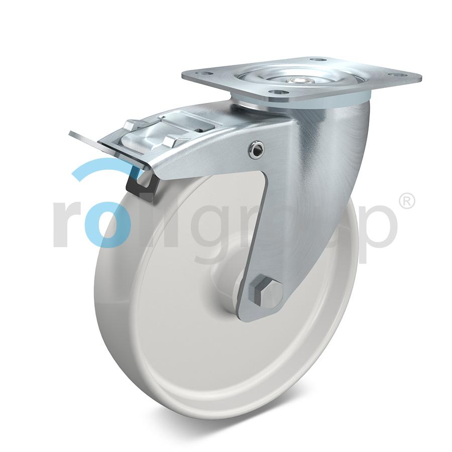 Artikelbild 1 des Artikels Lenkrolle m. Festst. Polyamidr. Ø160mm Bauh.190mm Lenkrolle m. Festst. Polyamidr. Ø160mm Bauh.190mm