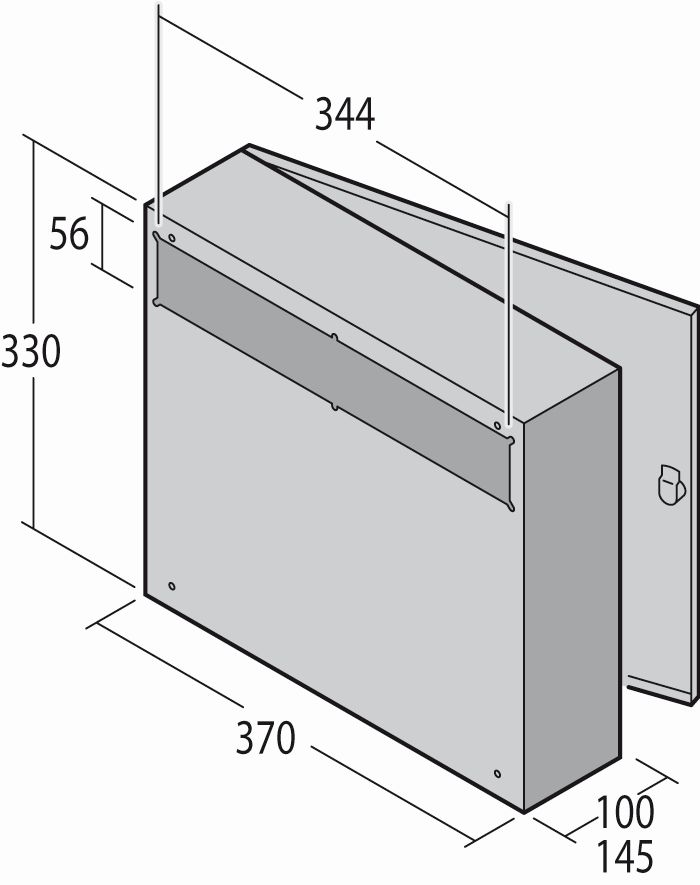 Artikelbild 1 des Artikels Renz Durchwurfbriefkasten 370x330x100mm Renz Durchwurfbriefkasten 370x330x100mm