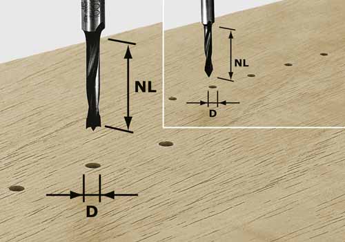 Artikelbild 1 des Artikels Festool Dübelbohrer HM Ø 10mm Schaft 8 mm mit Festool Dübelbohrer HM Ø 10mm Schaft 8 mm mit