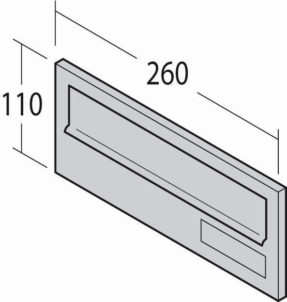 Artikelbild 1 des Artikels Renz Einwurfklappe 260x110x11mm 14-0-14210 Renz Einwurfklappe 260x110x11mm 14-0-14210