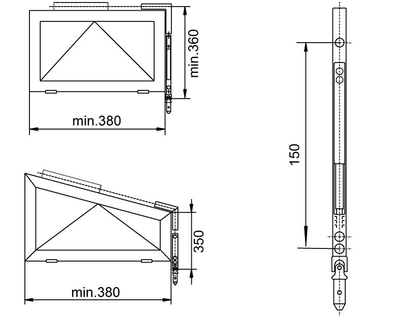 Artikelbild 1 des Artikels GEZE Vertikalgetriebe Fz91 ohne Eckumlenkung verz. GEZE Vertikalgetriebe Fz91 ohne Eckumlenkung verz.