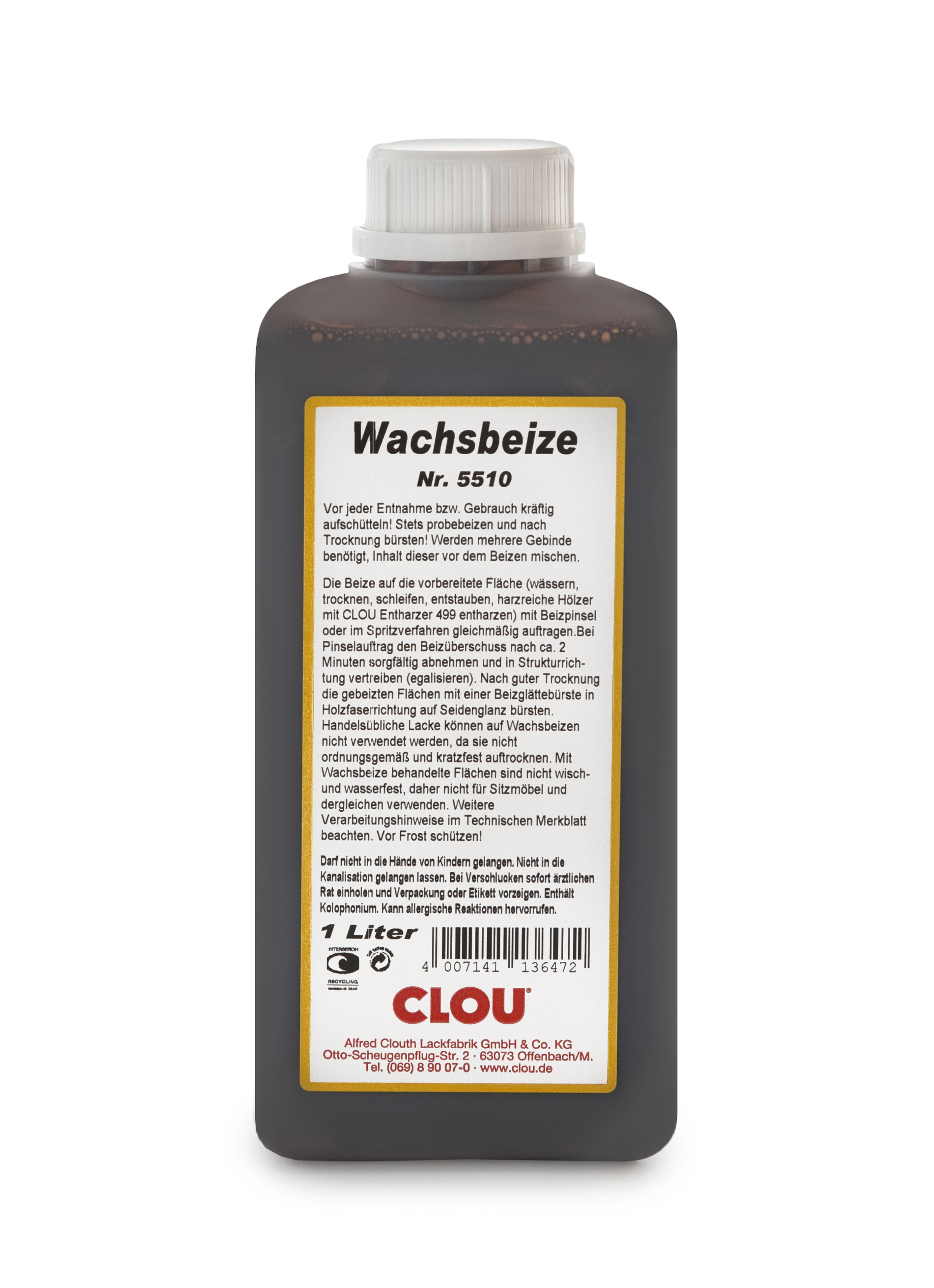 CLOU Wachsbeize 5504 / Flasche a 1 ltr.