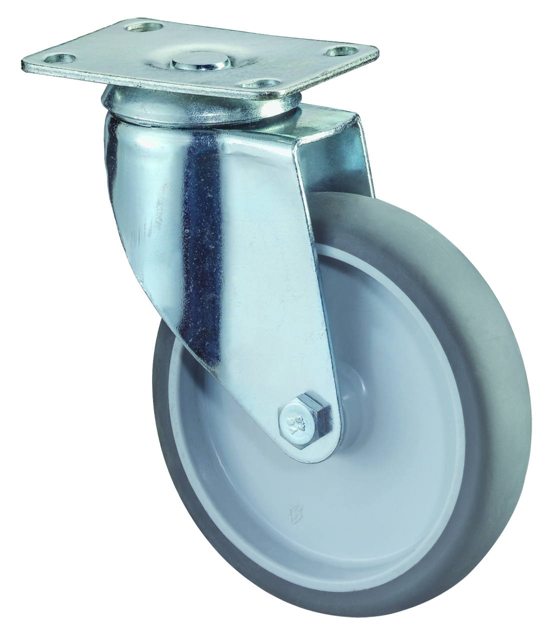 Artikelbild 1 des Artikels Apparate-Lenkrolle Ø100mm Gummi grau Bauhöhe 137mm Apparate-Lenkrolle Ø100mm Gummi grau Bauhöhe 137mm