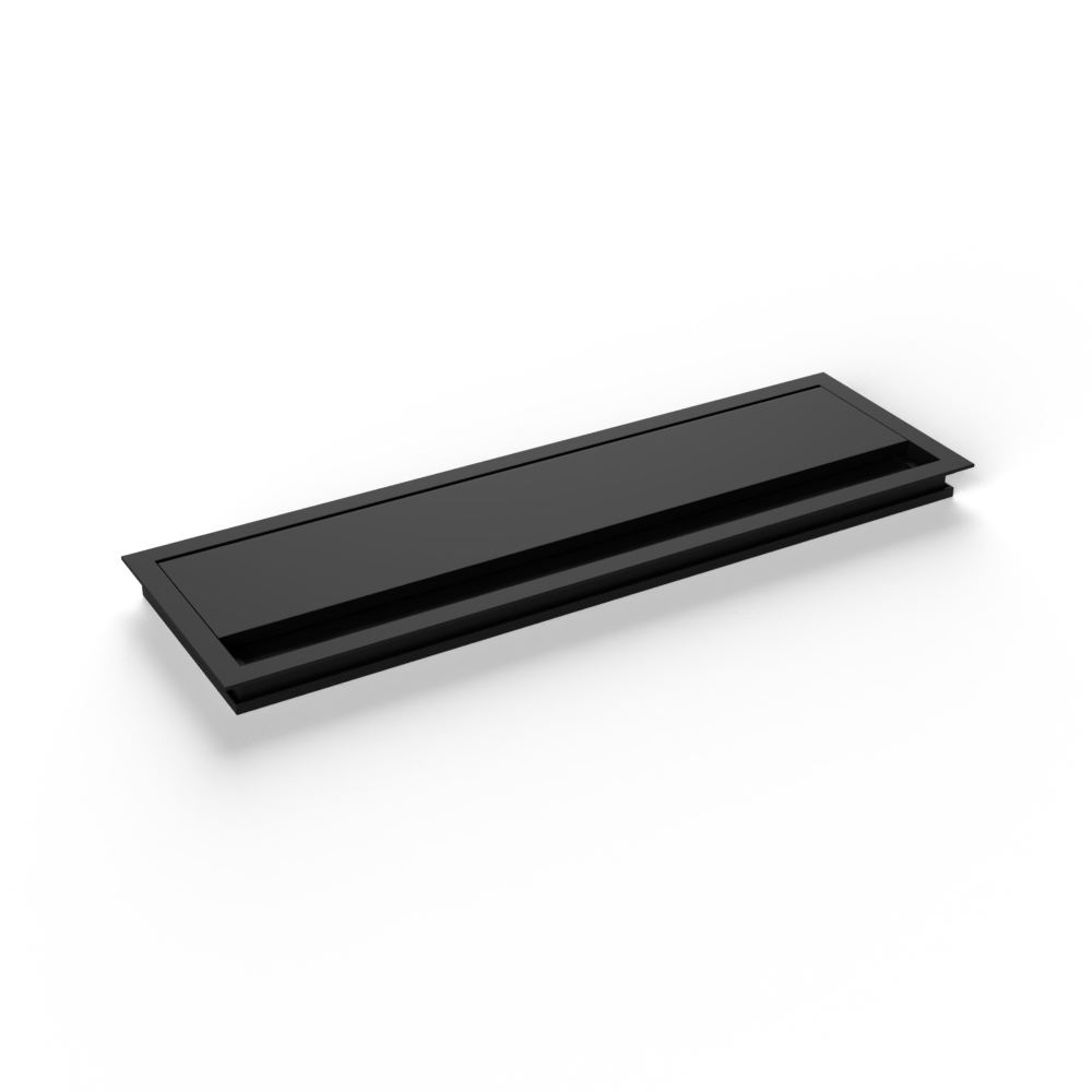 Kabeldurchlass 100 x320 x16mm, Alu Schwarz elox.,