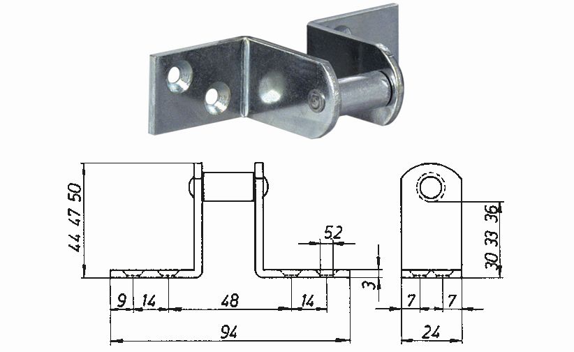 Artikelbild 1 des Artikels DENI Rollkloben 5828 galvanisch verzinkt DENI Rollkloben 5828 galvanisch verzinkt