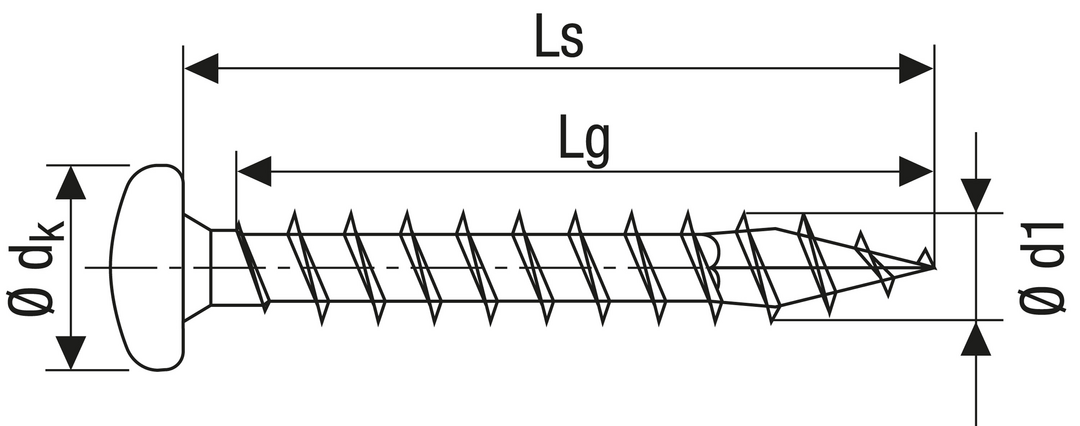 Artikelbild 2 des Artikels Spanplattenschraube  5x16mm Vollgewinde