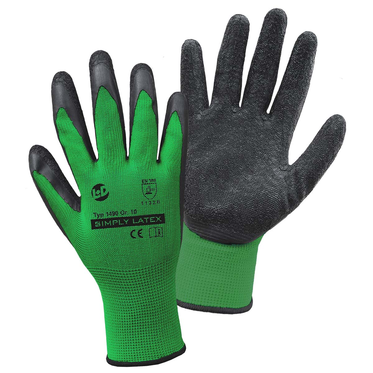 Feinstrickhandschuhe Simply Latex Gr. 10 grün