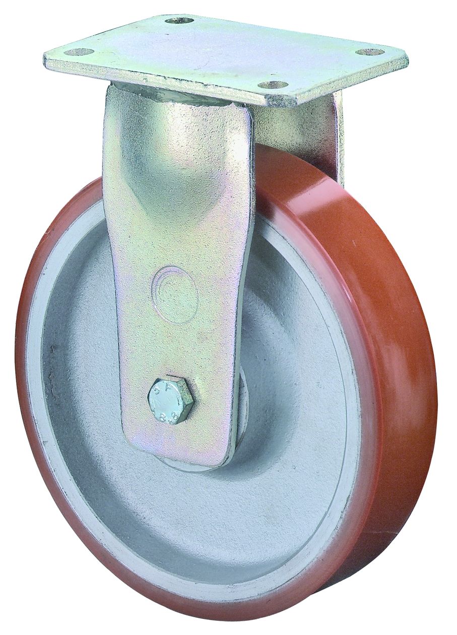 Artikelbild 1 des Artikels Schwerlast-Bockrolle Ø100mm Polyurethan rot Schwerlast-Bockrolle Ø100mm Polyurethan rot