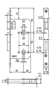 Artikelbild 2 des Artikels BMH E.-Schloss - 55 WC 18mm rund, Niro