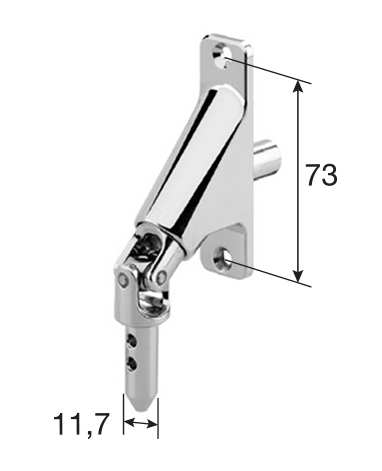 Gelenklager 85 x 23 mm, 90 Grad, für 6mm-Sechskant