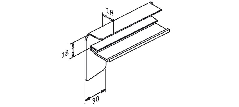 Artikelbild 2 des Artikels Alu-Bordstück B 406-AI 110 mm links   blank