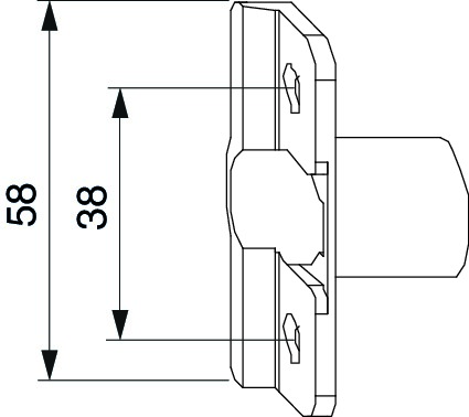 97528 Anpressverschluß einbohrbar Rahmenteil