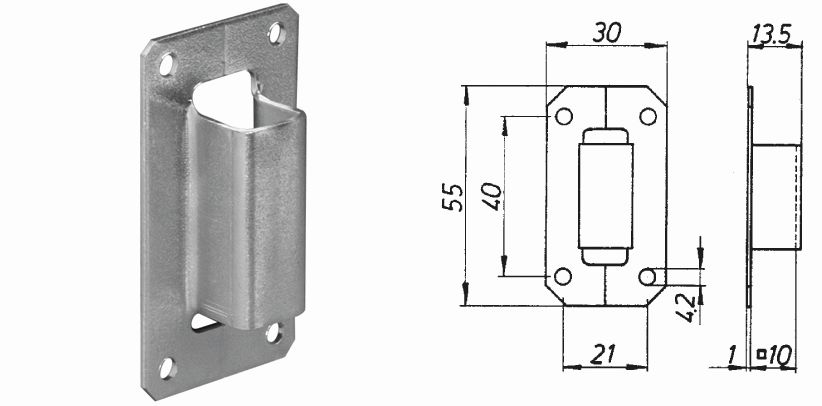 Artikelbild 1 des Artikels DENI Stangenschlaufe 4010 galvanisch verzinkt DENI Stangenschlaufe 4010 galvanisch verzinkt