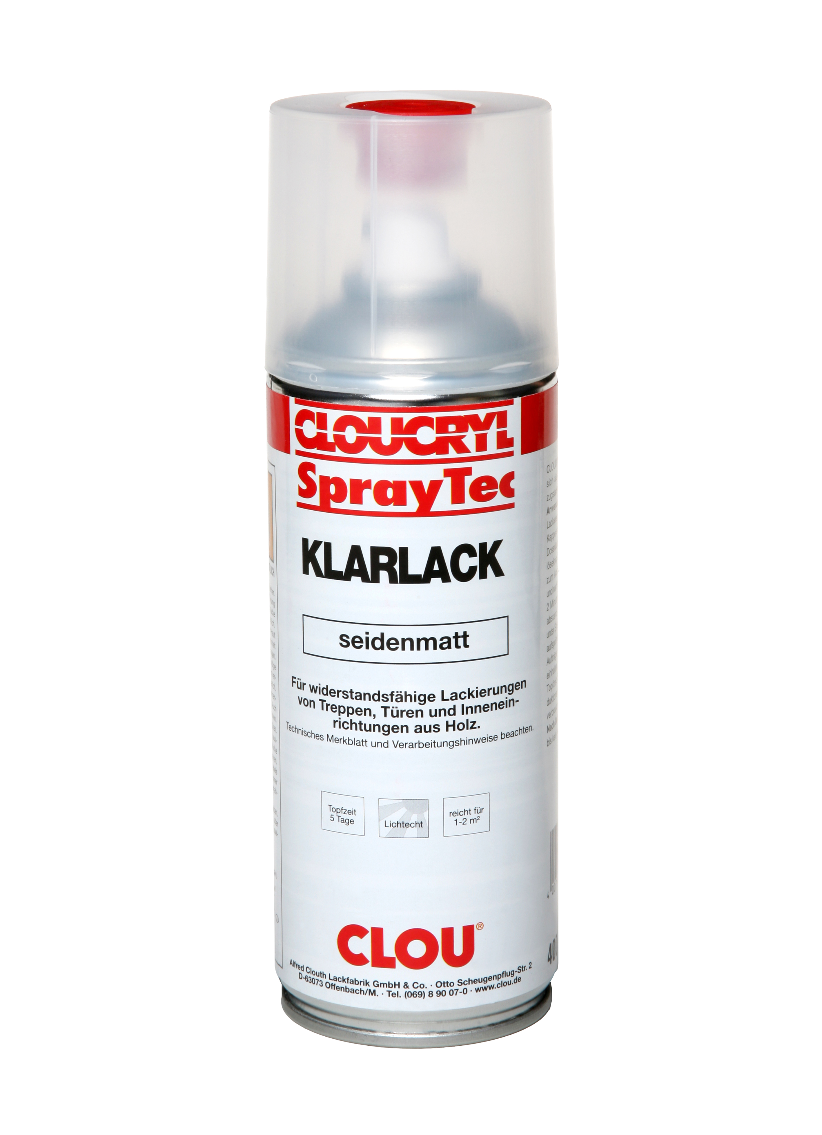 CLOU SprayTec 2-K Klarlack seidenmatt 400ml